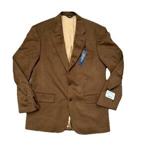 Haspel Blazer Sport Coat Jacket Mens‎ 40R Brown NEW Cashmere Two Button Lined